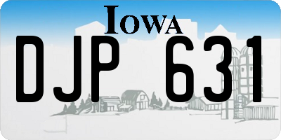 IA license plate DJP631