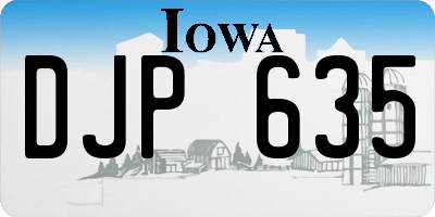 IA license plate DJP635