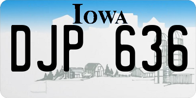 IA license plate DJP636