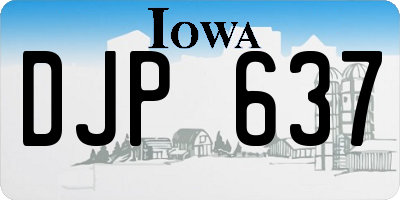 IA license plate DJP637