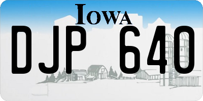 IA license plate DJP640