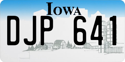 IA license plate DJP641