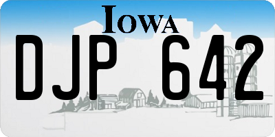 IA license plate DJP642