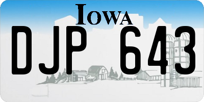 IA license plate DJP643