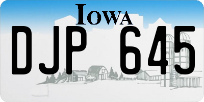 IA license plate DJP645