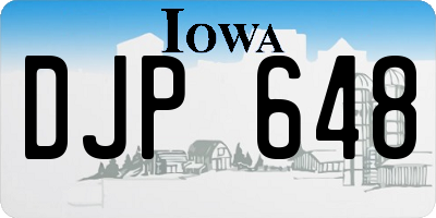 IA license plate DJP648
