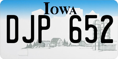 IA license plate DJP652