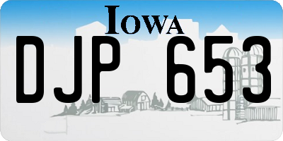 IA license plate DJP653