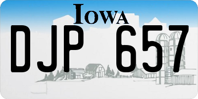 IA license plate DJP657