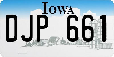 IA license plate DJP661