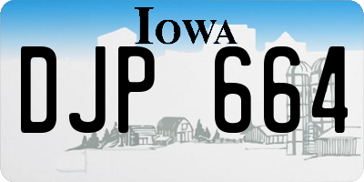 IA license plate DJP664