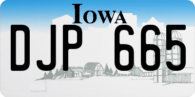 IA license plate DJP665