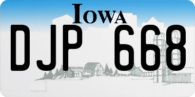 IA license plate DJP668