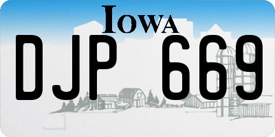 IA license plate DJP669