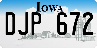IA license plate DJP672