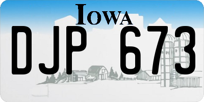 IA license plate DJP673