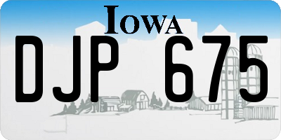 IA license plate DJP675