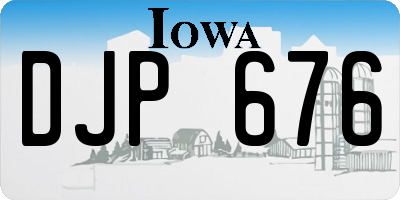 IA license plate DJP676