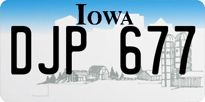 IA license plate DJP677