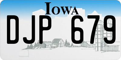 IA license plate DJP679