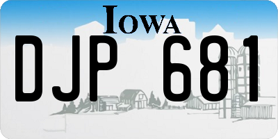 IA license plate DJP681