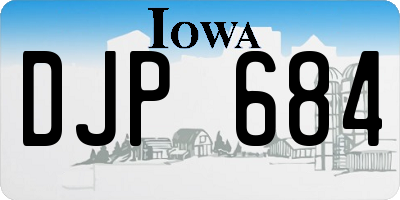 IA license plate DJP684