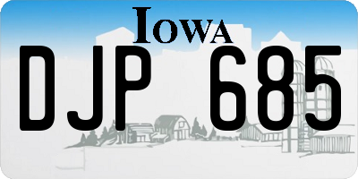 IA license plate DJP685