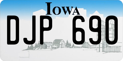 IA license plate DJP690