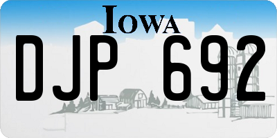 IA license plate DJP692