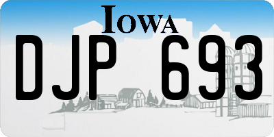 IA license plate DJP693
