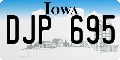 IA license plate DJP695