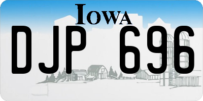 IA license plate DJP696