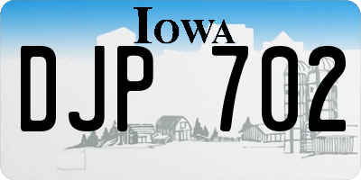 IA license plate DJP702