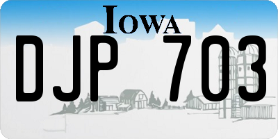 IA license plate DJP703