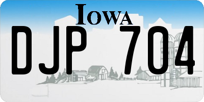 IA license plate DJP704