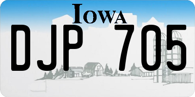 IA license plate DJP705