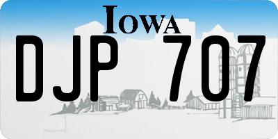 IA license plate DJP707