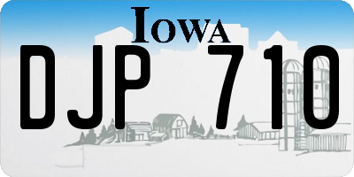 IA license plate DJP710