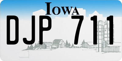 IA license plate DJP711