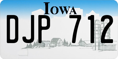 IA license plate DJP712