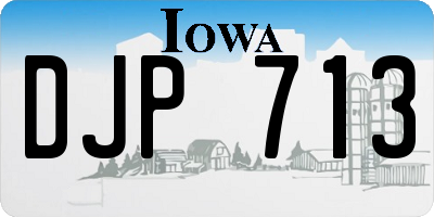IA license plate DJP713
