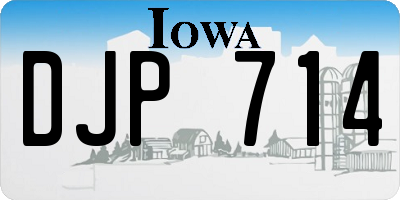 IA license plate DJP714