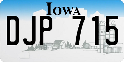 IA license plate DJP715