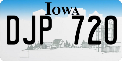 IA license plate DJP720