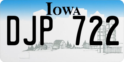 IA license plate DJP722