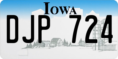 IA license plate DJP724