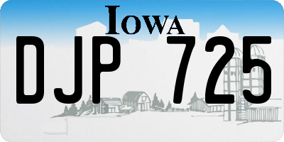 IA license plate DJP725