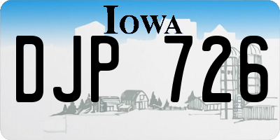 IA license plate DJP726
