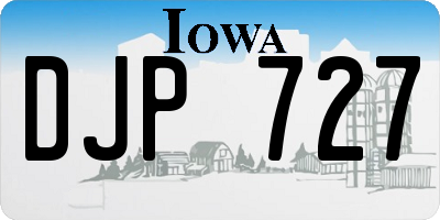 IA license plate DJP727