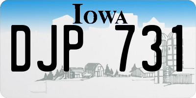 IA license plate DJP731